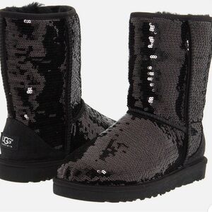 Women’s size 10 black sequin winter Ugg boot.